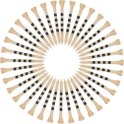 100pc Pack 70mm 83mm Professional Bamboo Wooden Golf Tees Durable Eco-Friendly