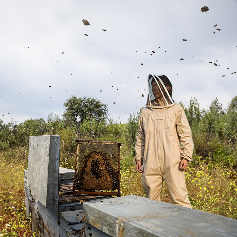 Beekeeper Protective Full Body Suit Ventilated Mesh Safety Apparel Gloves Included