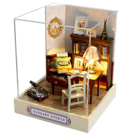 DIY Miniature House Model Kit Craft Assembly Handcrafted Educational Toy Gift Set