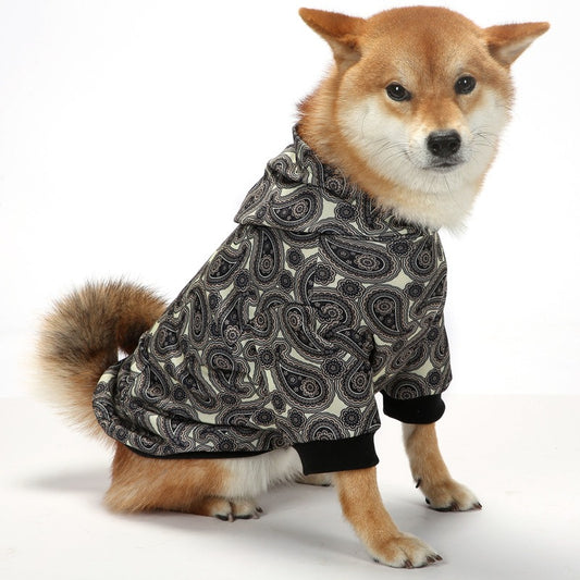 Plaid Christmas Pet Hoodie Warm Dog Clothing Small to Large Dogs Floral