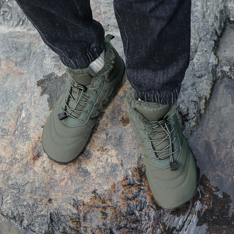 Men's & Women's Mid-Cut Non-Slip Hiking Shoes Warm Cotton Cold-Resistant Outdoor