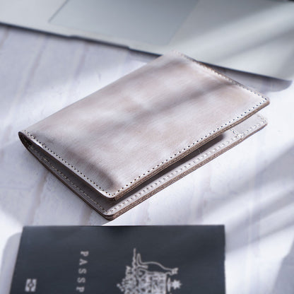 High-Quality Genuine Leather Passport Wallet with ID and Boarding Pass Holder