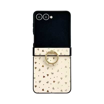 For Samsung Z Flip 7 6 5 4 Protective Case Star Ring Holder Polycarbonate