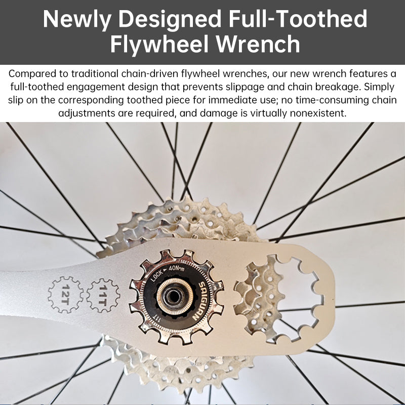 Bicycle Cassette Lockring Removal Tool, Adjustable Cog Wrench for Bike Repair