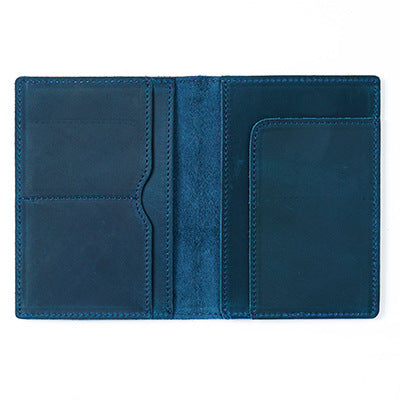 High-Quality Genuine Leather Passport Wallet with ID and Boarding Pass Holder