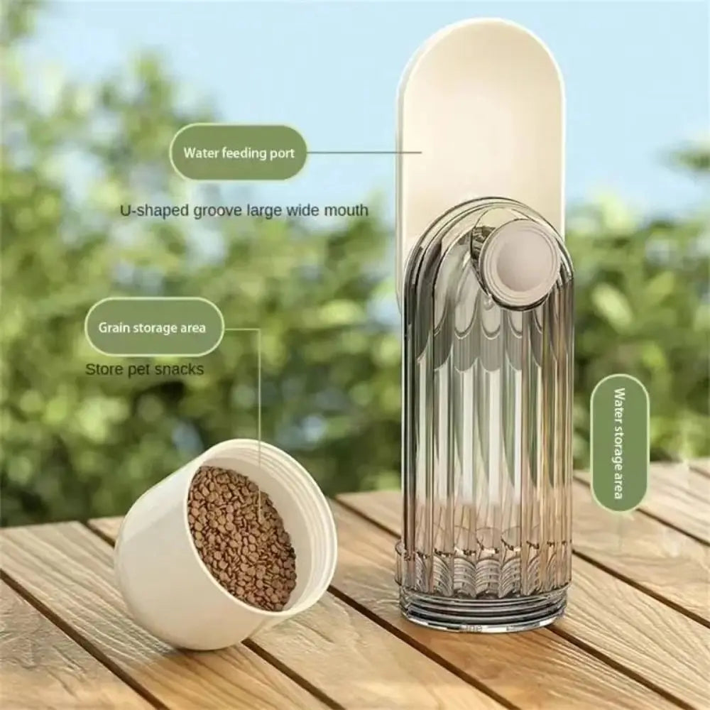 Portable Dog Water Bottle Dispenser 2in1 Feeder Bowl Leakproof Travel Pet Cup