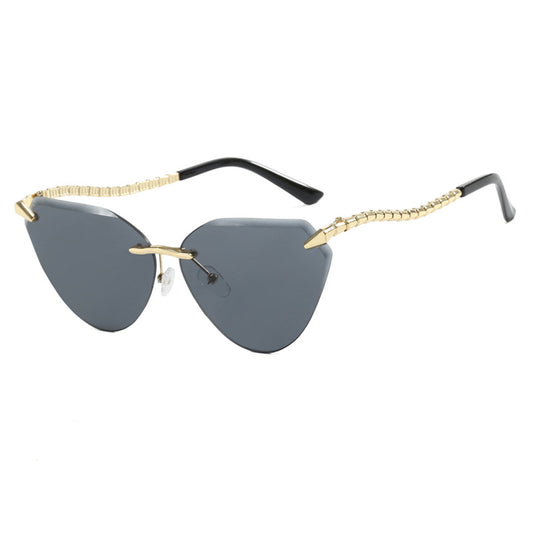 Women Frameless Sunglasses UV400 Protection Lightweight Metal Durable Outdoor