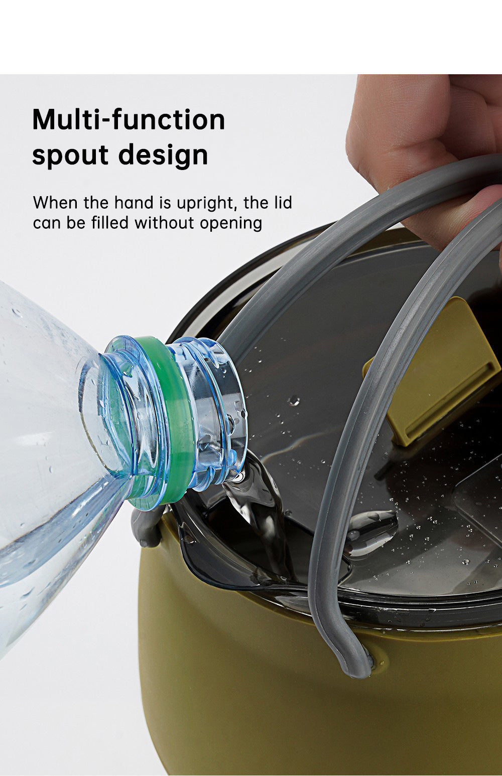 Travel Camping Silicone Kettle Lightweight Collapsible Space Efficient Design
