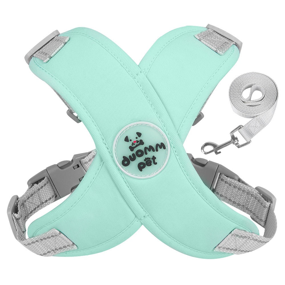 Adjustable Breathable Pet Harness & Leash Vest Reflective Strip Dog Supplies