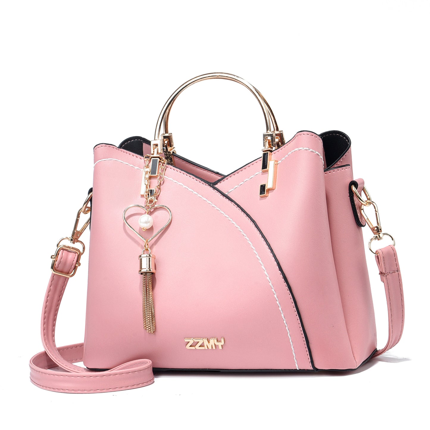 Korean Style Colour Block Trendy Women Handbag Spacious Large Storage Capacity