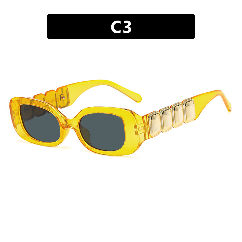 Square Frame Sunglasses Fashionable High-End Street Style UV Protection Women