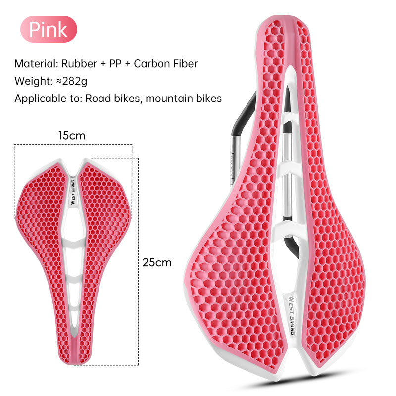TPE Honeycomb Breathable Cycling Saddle for Road Biking and Mountain Bike Use