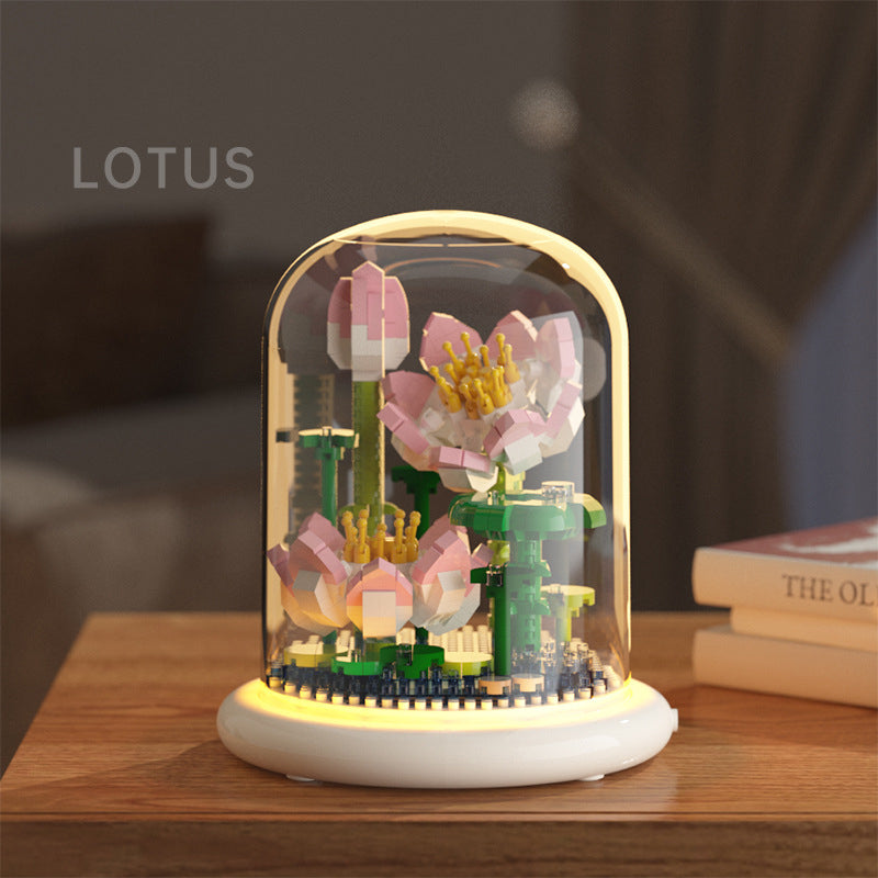 Sunflower Jasmine Build Kit Toy Compatible Diamond Particle Construction Blocks