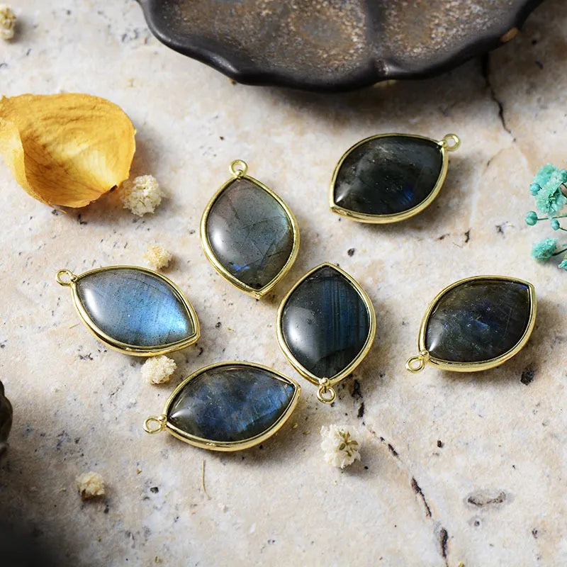 Gold Plated Copper Teardrop Earrings Imperial Stone Gemstone Hook Casual 6.5cm