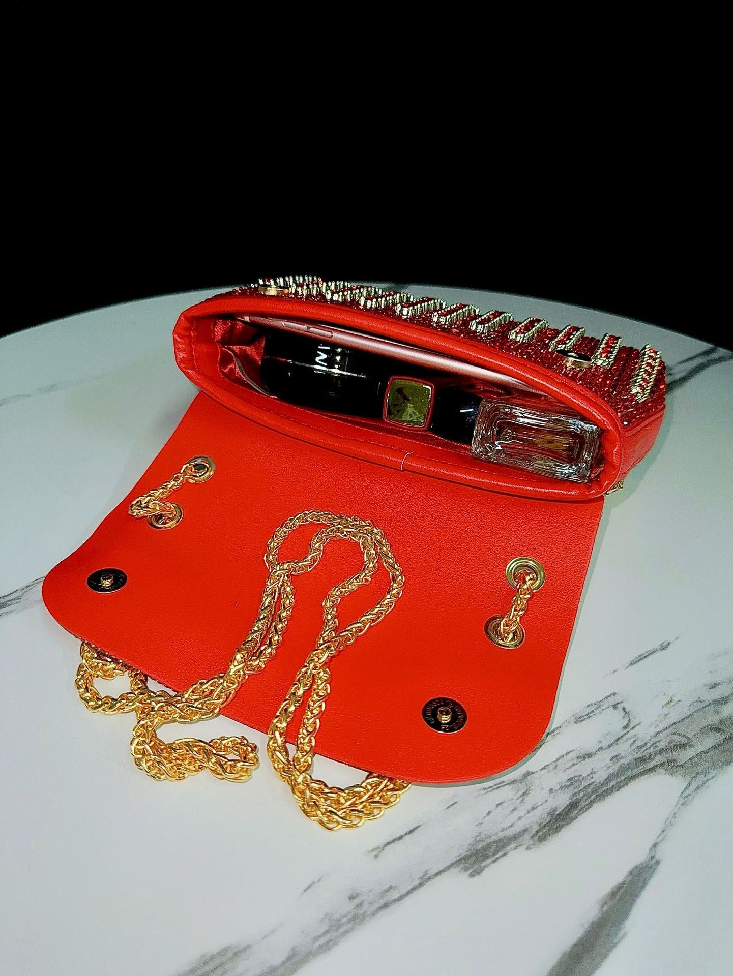 Elegant Women's Rhinestone Handbag Clutch Crossbody Bag Banquets Parties