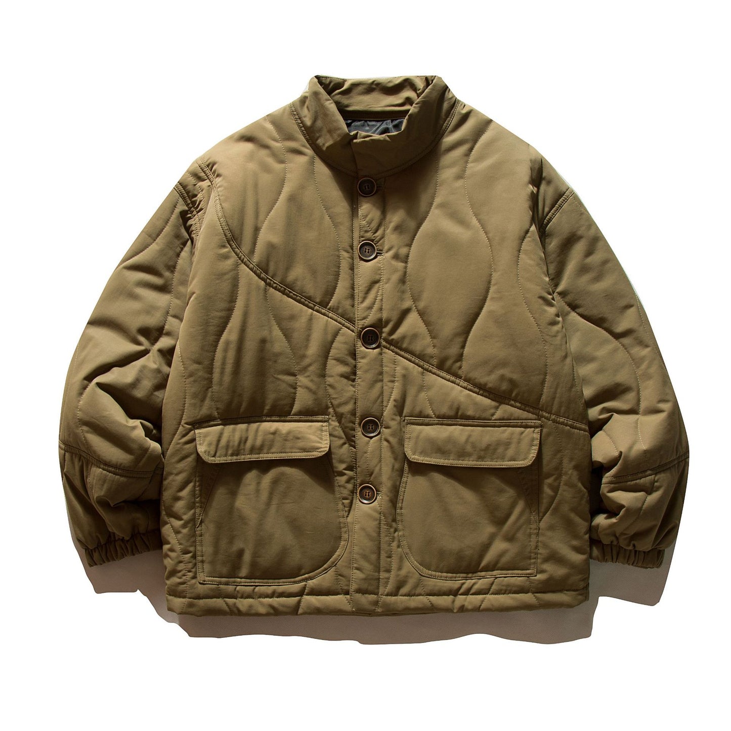 Men's Casual Cotton Jacket, Deep Multiple Pockets, and Front Zipper Outerwear