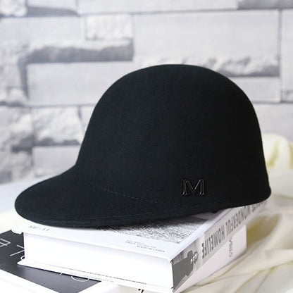 Unisex 100% Wool Baseball Cap with Adjustable Fit for Winter Warmth and Style