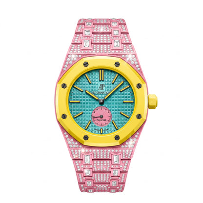 For AP x Swatch Royal Pop Collection Metal Crystal Rhinestone Strap 3 12 Crown