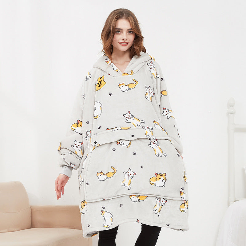 USB Heated Blanket Hoodie with Integrated Pouch Electric Machine Washable Design