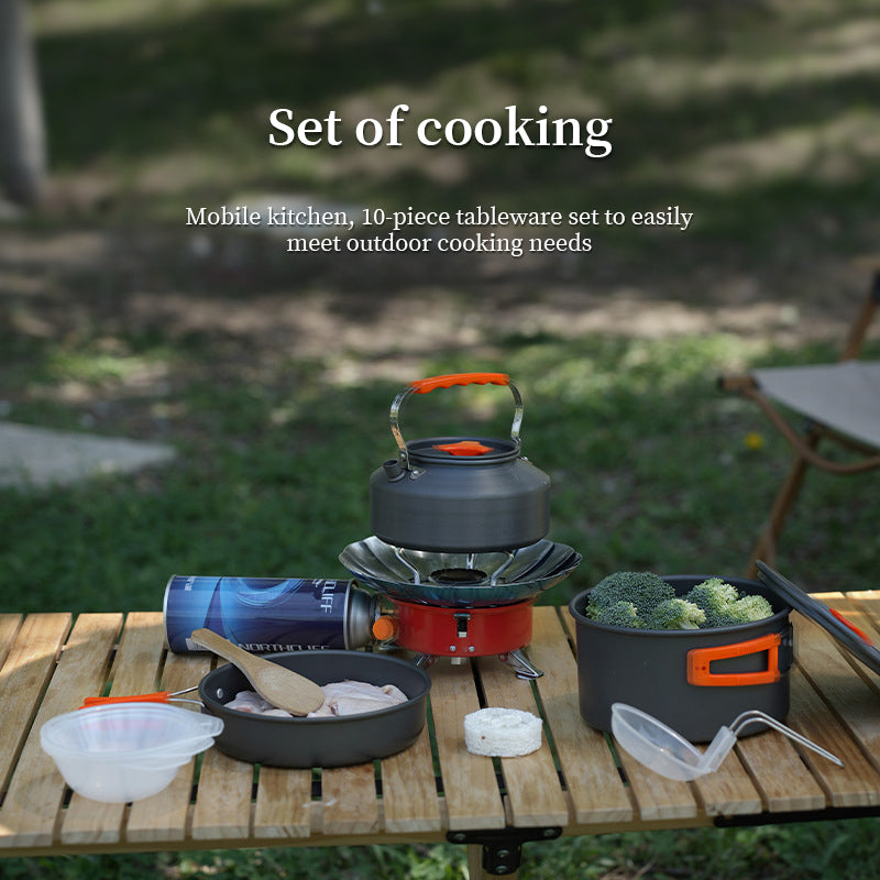Camping Cookware Set 3 Piece Aluminium Lightweight Outdoor Hiking Essentials Kit