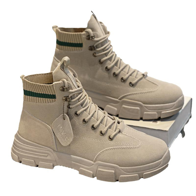 Men's Autumn Winter High-Top Boots Work Motorcycle Labour Shoes Outdoor Gear