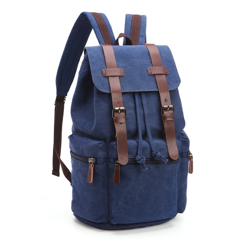 Heavy Duty Canvas Backpack Travel School Large Laptop Slot Waterproof Durable