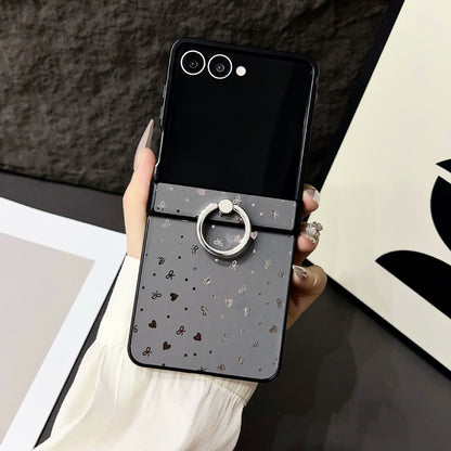 For Samsung Z Flip 7 6 5 4 Protective Case Star Ring Holder Polycarbonate