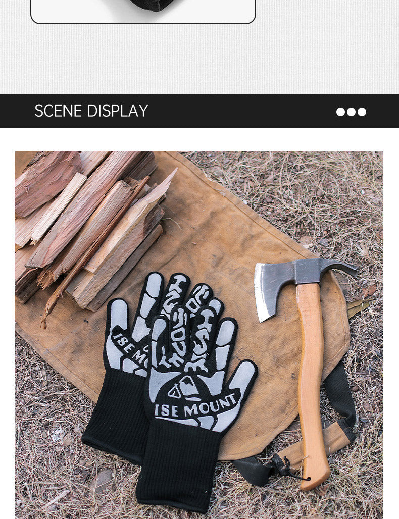 Silicone BBQ Gloves Offering Thermal Resistance Maximum 800 Degrees Protection