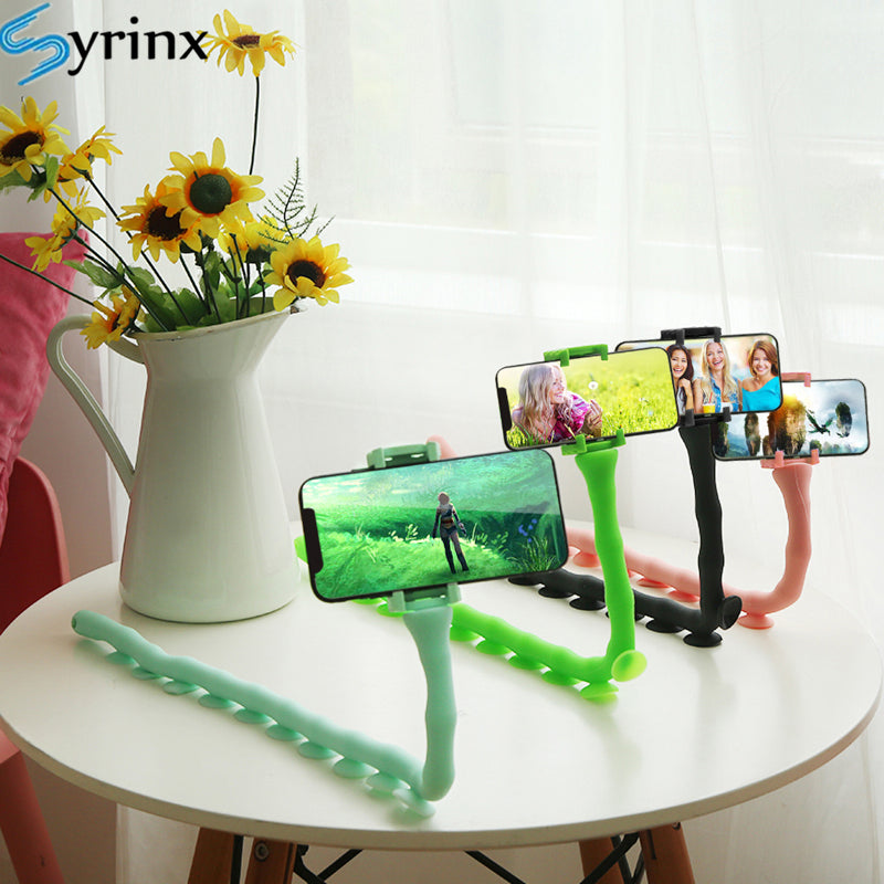 Caterpillar Suction Cup Smartphone Holder Adjustable Surface Mount Secure Grip