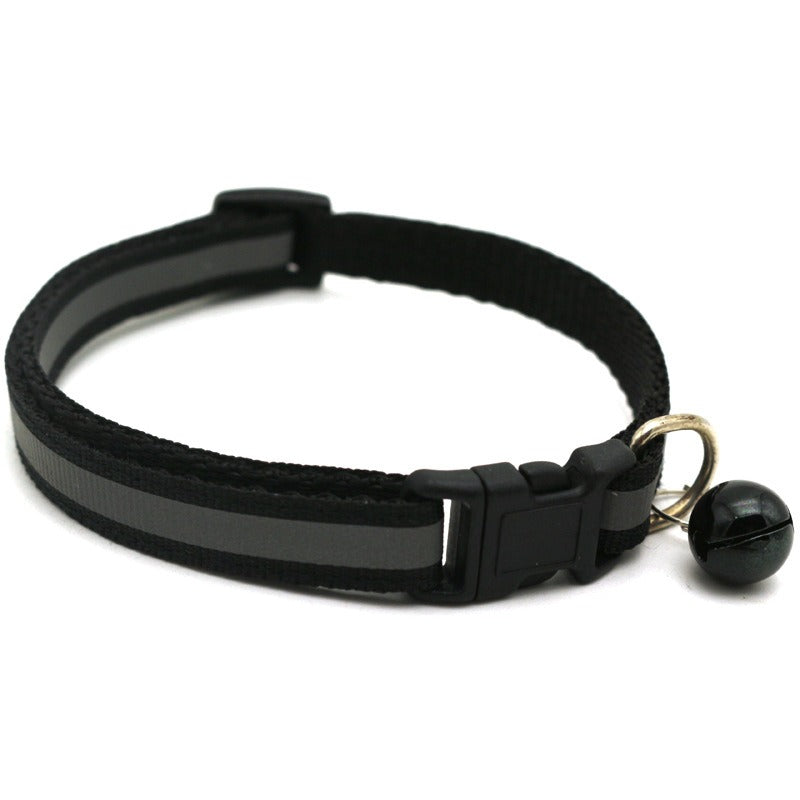 Adjustable Reflective Pet Collar with Bell Luminous Cat & Dog Collar | 19-32cm