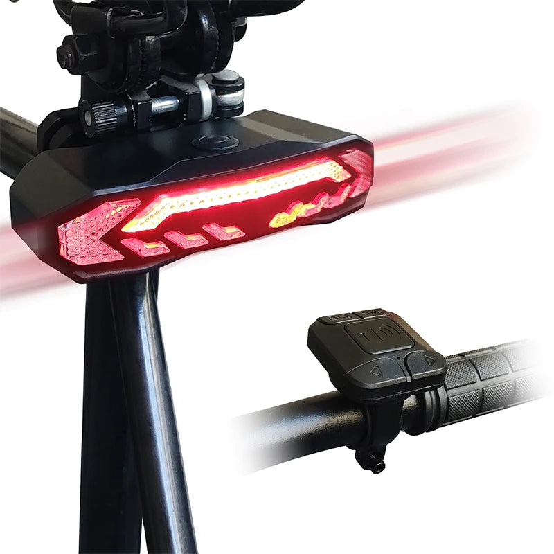Bike Alarm Tail Light USB Rechargeable Waterproof Multifunctional Bicycle Rear Lamp