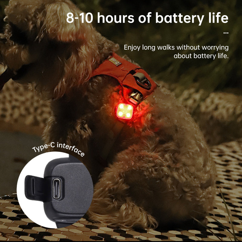 USB Rechargeable LED Pet Safety Light Three Operational Modes Glowing Collar