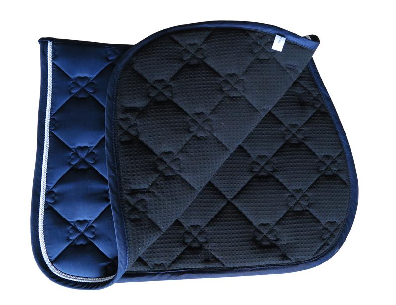 Cotton Blend Horse Saddle Pad Double Rope Piping Shock Absorbent Padded