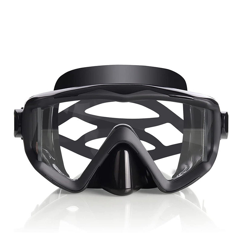 Tempered Glass Diving Goggles UV Shield Adjustable Silicone Strap Comfort Fit