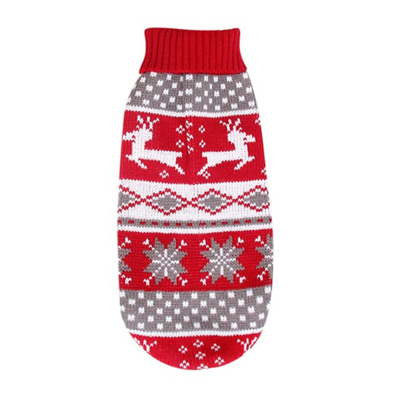 Christmas Dog Sweater Knitted Pet Jumper Warm Winter Clothes XS-2XL Dogs