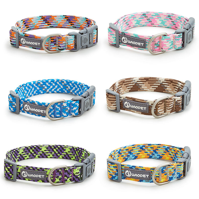 Dog Collar Safety Lock Buckle Adjustable Collars Quick Release Small Medium Large Dogs