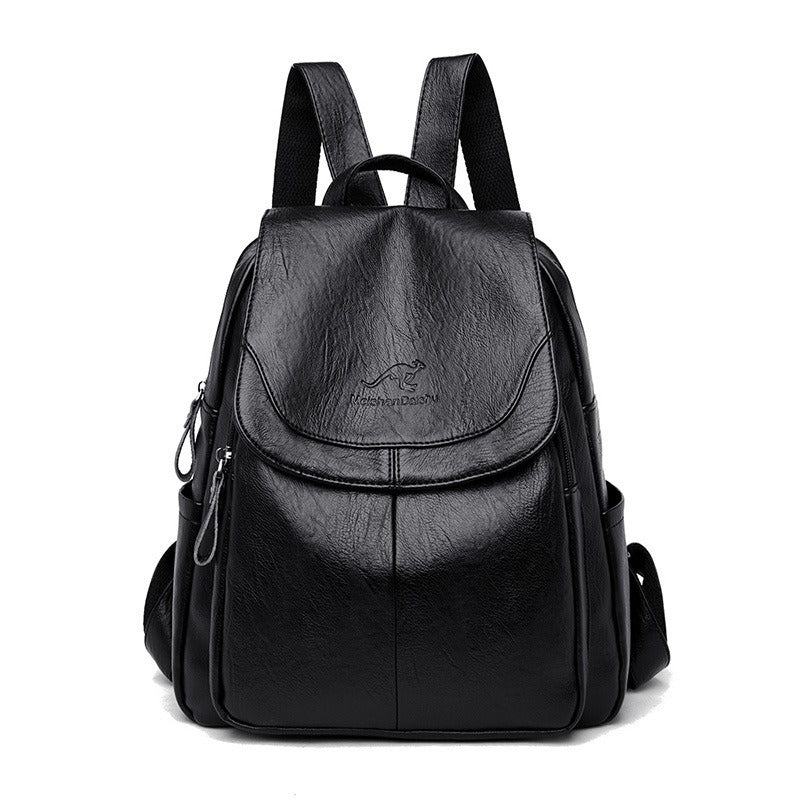 Women's Waterproof Faux Leather Backpack Durable Anti-Theft Travel School Bag