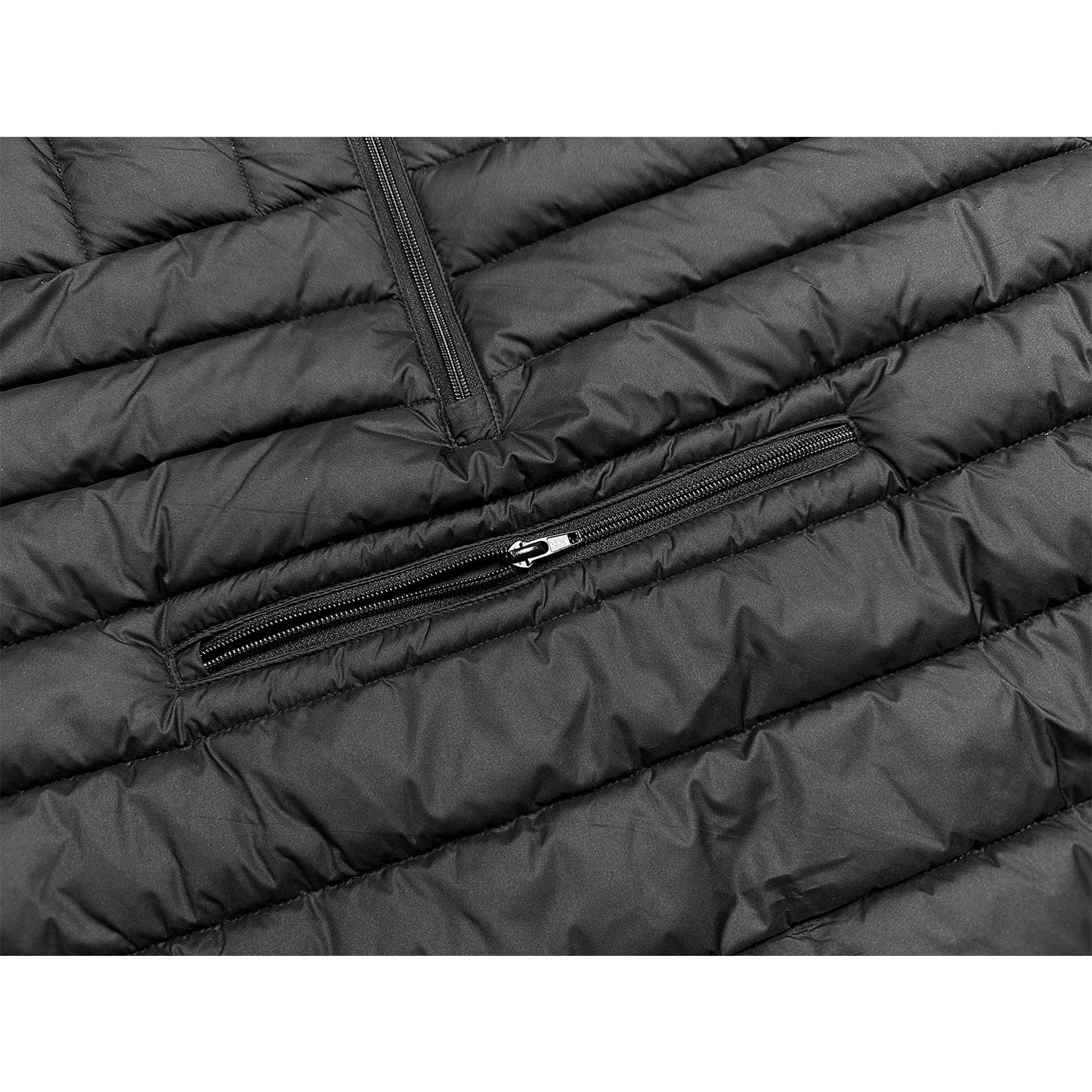 Men's Duck Down Insulated Zip-Up Jacket for Cold Weather with Loose Fit Design