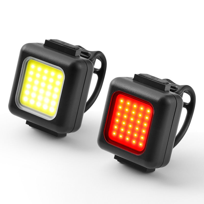 USB Rechargeable Bicycle Headlight Taillight Set LED Waterproof Bright Safety