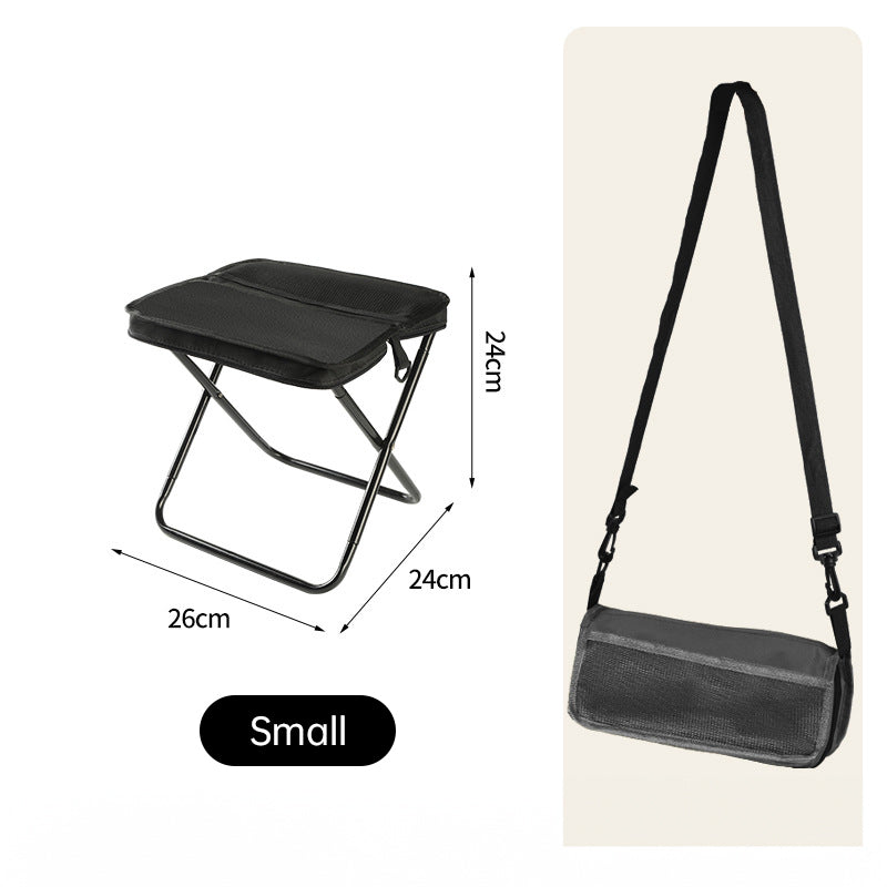 Portable Folding Stool Lightweight Carbon Steel Outdoor Indoor Seating Compact