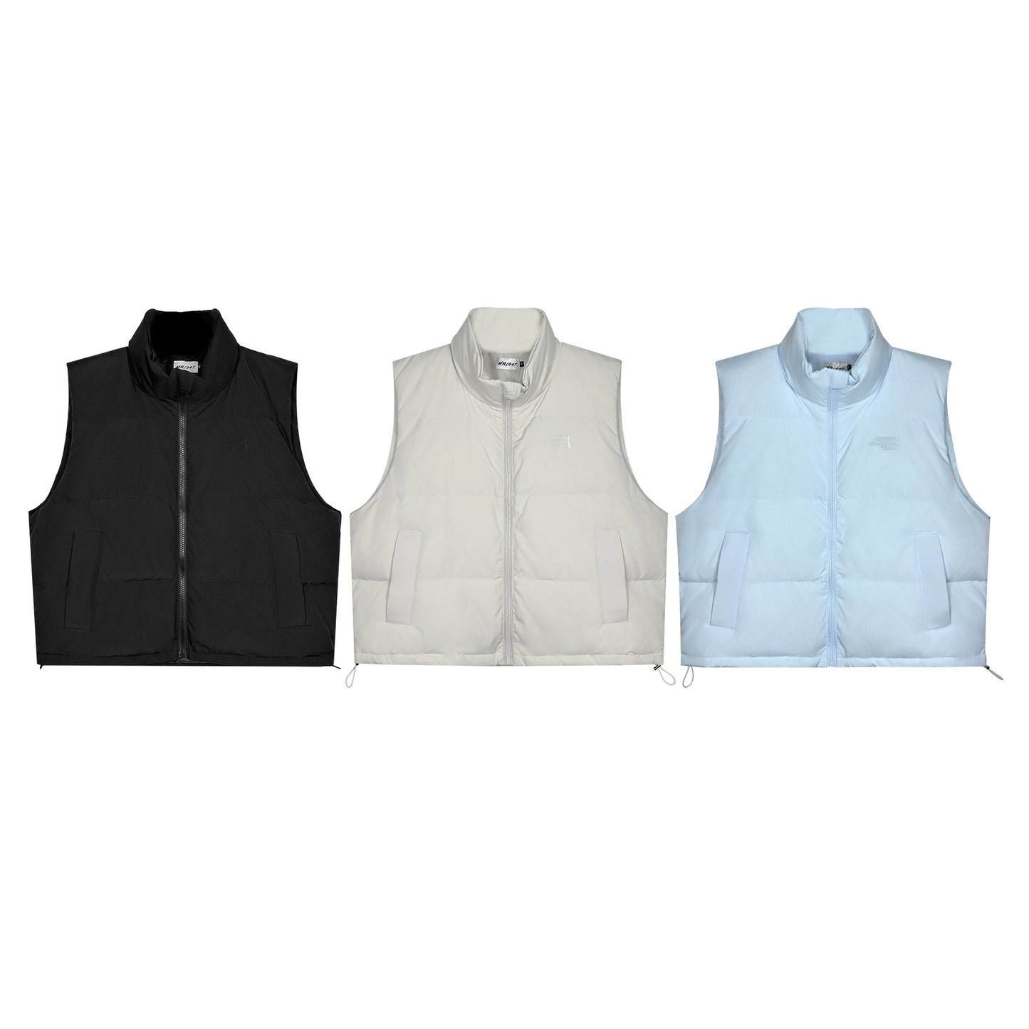 Men's Insulated Thick Down Vest with Stand-up Collar for Casual and Sports Wear