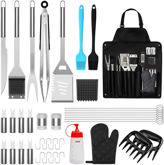 Stainless Steel 39-Piece BBQ Grilling Baking Utensil Kit Outdoor Cooking Tools