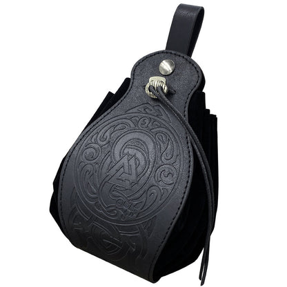 Unisex RPG Faux Leather Dice Tray Drawstring Pouch Set 5-Piece Gaming Essentials