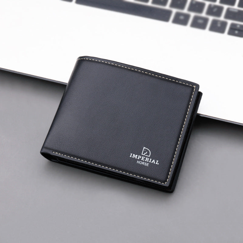 Men's Short Soft Leather Wallet Secure Zip Closure Multiple Credit Card Slots