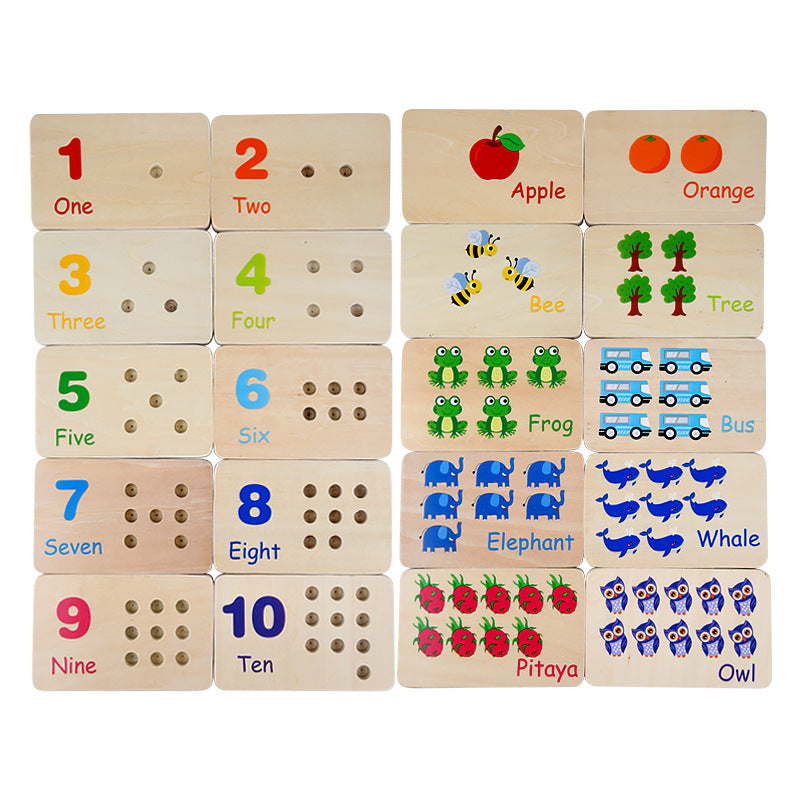 Montessori Wooden Math Set Numeracy Skills Development Early Educational Game