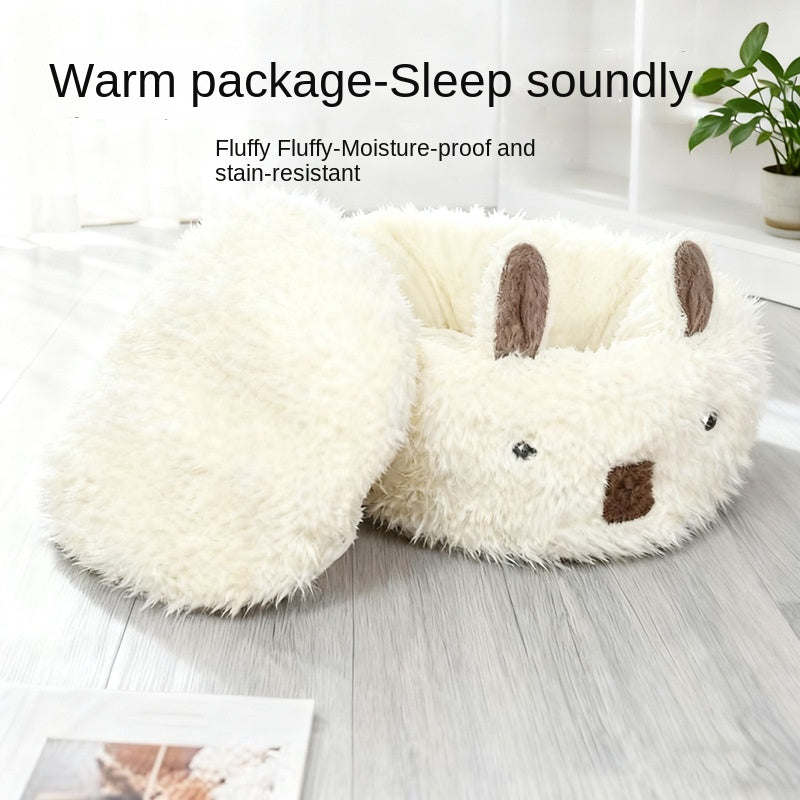 Winter Warm Half-Enclosed Pet Bed Nest Perfect Small Medium Large Dog Cosiness