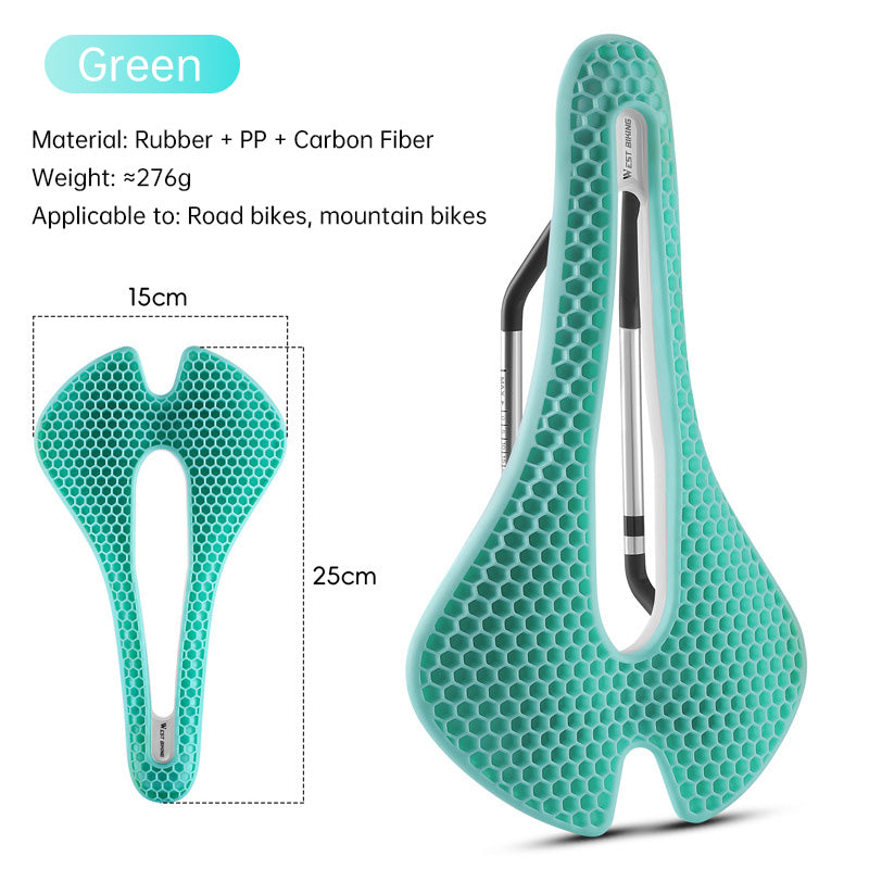 TPE Honeycomb Breathable Cycling Saddle for Road Biking and Mountain Bike Use
