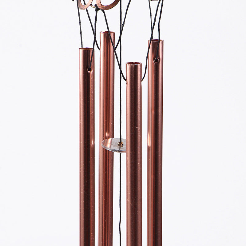 Butterfly Wind Chime Aluminium Tubes Painted Glass Home Decor Hanging Ornament