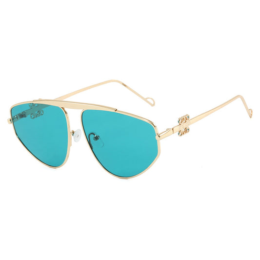 Womens Stylish Sunglasses Metal Frame UV400 Protection Outdoor Fashion