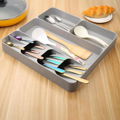 Cutlery Organiser Tray Kitchen Drawer 8 Compartments Spoon Separation Finishing